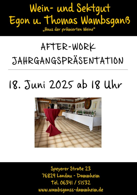 18.06.2025 ab 18:00 Uhr: After-Work Jahrgangspräsentation